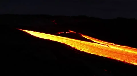 Flowing lava  Stock Footage 42111973