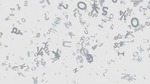Flowing Letters On Transparent Background Stock Footage 229325106