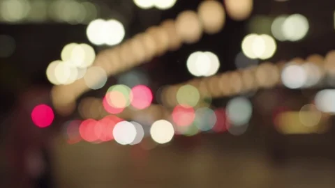 Flowing light dots in street, abstract background Stock Footage 75080526