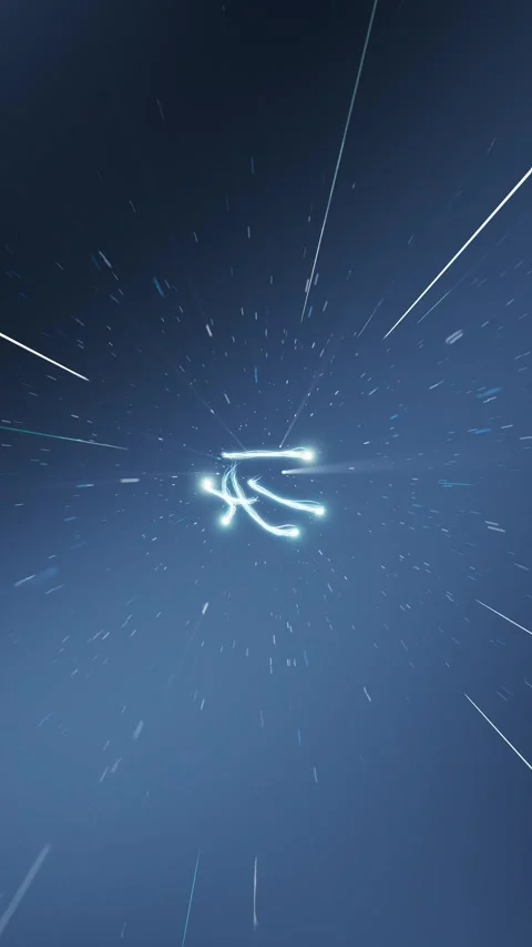 Flowing light, passing through, converging, flashing across the screen, transiti Stock-Footage 347068312