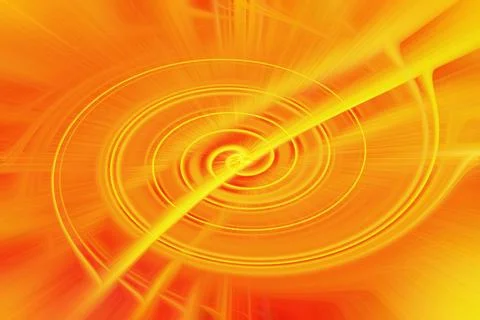 Flowing lines on abstract amber background with warm orange hues modern hor.. Stock Illustration