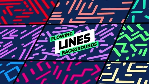 Flowing Lines Backgrounds 스톡 After Effects