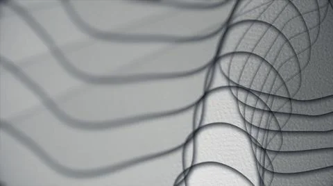 Flowing lines on a grey background. Smooth waves abstraction. Stock Illustration