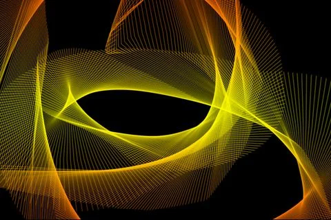 Flowing lines wave pattern fluid curves modern digital art background Illustrazione stock