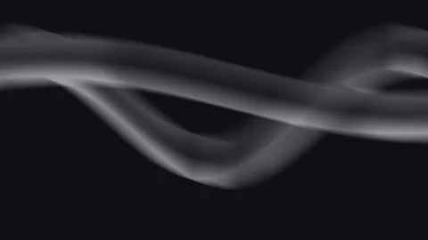 Flowing liquid brush strokes glowing against charcoal background Stock Illustration