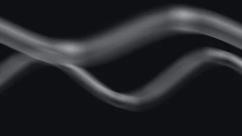 Flowing liquid brush strokes glowing against charcoal background Stock Illustration