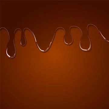 Flowing liquid chocolate as stock vector background illustration Stock Illustration