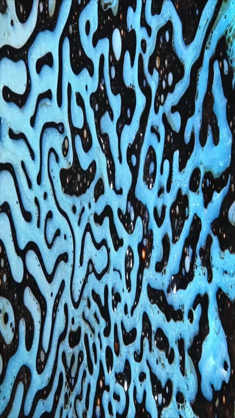 Flowing liquid marble texture in motion. Dynamic swirling ink patterns Stock Footage 339778399