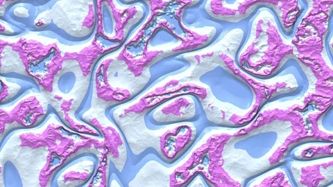 Flowing liquid paint abstract background. 3d render motion graphic. Stock Footage 127388064