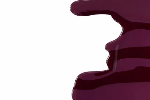 Flowing Liquid Paint on a White Background Stock Photos