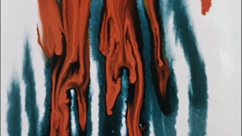 Flowing liquid paints  Video stock 293552172