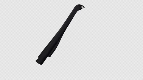 Flowing Long Black Superhero Cape With Alpha Channel 스톡 동영상 343882068