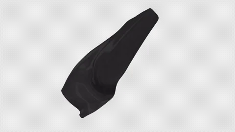 Flowing Long Black Superhero Cape With Alpha Channel 스톡 동영상 343882094