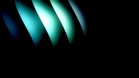 Flowing luminous cinematic striped light panels video backdrop with mint sp.. Видео 339267804
