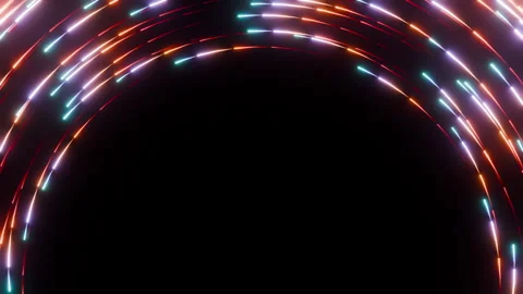 Flowing magical particles in shape of arch for decorating fairy tales or Stock Footage 340413658