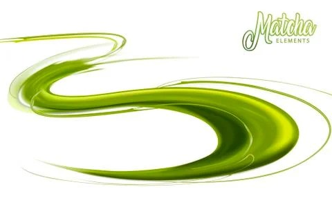 Flowing matcha sauce Illustrazione stock