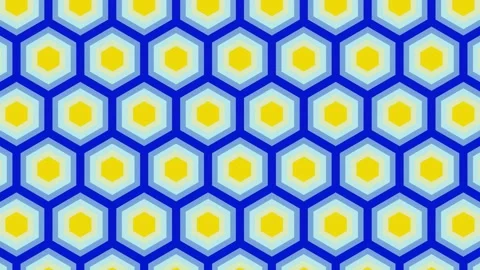 Flowing Mesmerizing Endless Bright Pattern of Hexagons VJ Loop Stock Footage 171713998