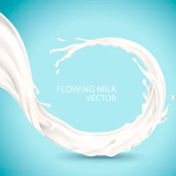 Flowing milk element Stock-Illustration