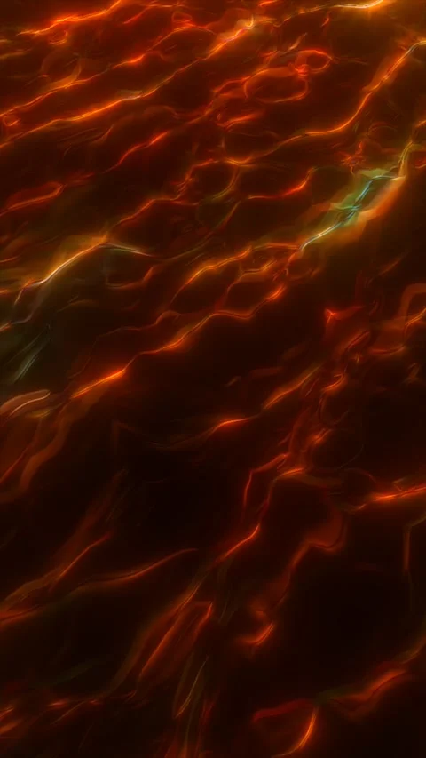 Flowing molten amber texture with glowing liquid waves and metallic reflect.. Stock Footage 326203715