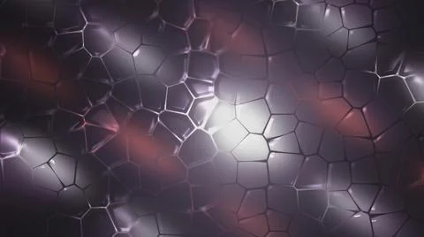 Flowing mosaic bubbles on surface. Motion. Colorful background with moving Illustrazione stock