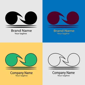 Flowing Motion Logo Stock Illustration
