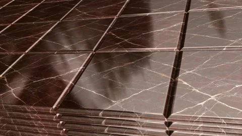 Flowing Motion Over Rosso Levanto Marble Tiles with Dramatic Red Veins 스톡 동영상 342592692