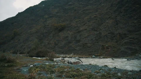 Flowing mountain river Stock Footage 95040138