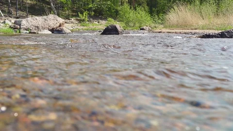 Flowing mountain river Stock Footage 111073558