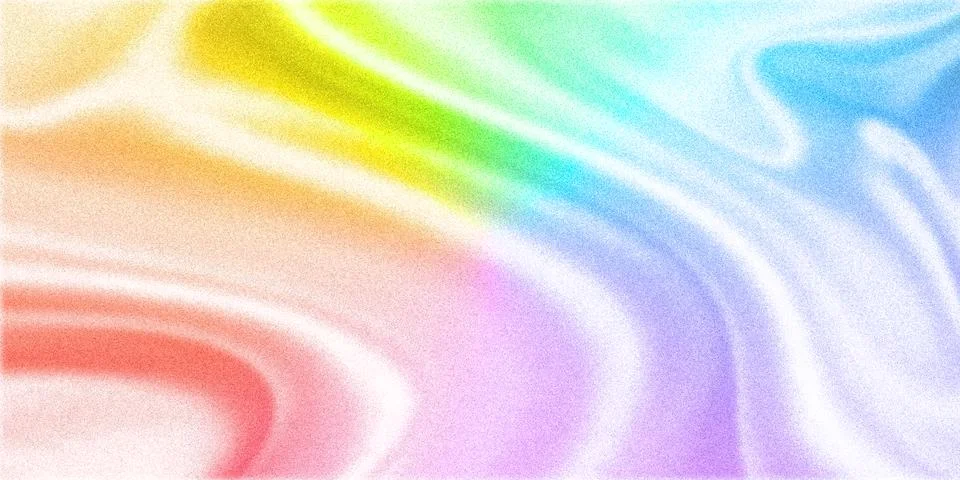 Flowing multicolored wave texture. Abstract grainy ultra wide pixel light r.. Stockillustratie