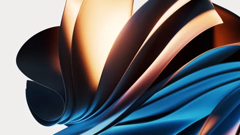 Flowing multilayer cloth background, 3d rendering. Stock Footage 346736896