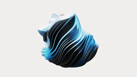 Flowing multilayer cloth background, 3d rendering. Stock Footage 346741314