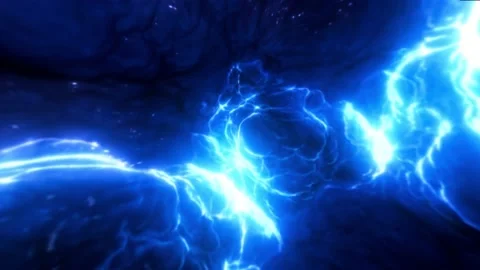 Flowing neon fire, smoke, wisp in fluid waves. 3D render. Abstract energy Stock Footage 233567487