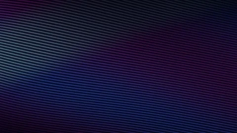 Flowing neon gradient wave lines on dark surface seamless loop animation Video stock 347086393