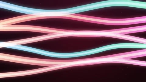 Flowing Neon Lines Create Abstract Movement Stock Footage 325246386