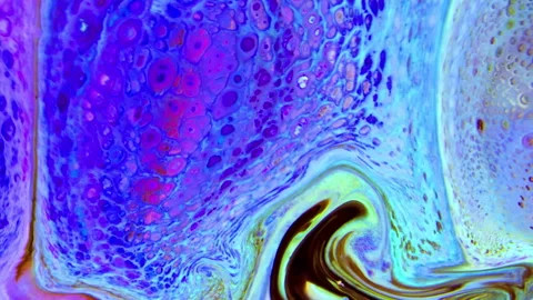 Flowing Neon Pigment Waves Stock Footage 328026139