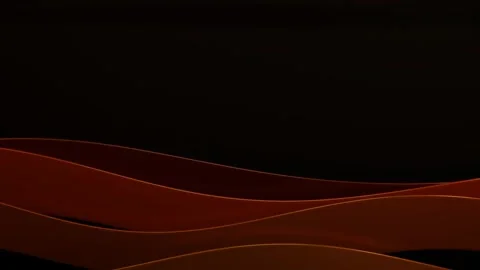 Flowing Orange Layered Waves Dark Background Loop Stock Footage 344590134
