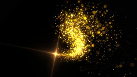Flowing particles effect awards lights background Video stock 233491566