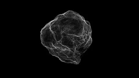 Flowing particles inside energy sphere. Seamless loop Stock Footage 275757957