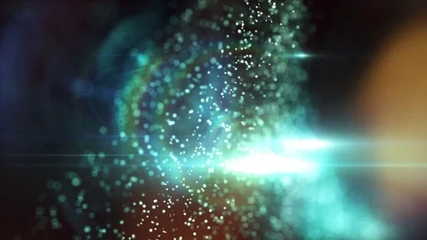 Flowing particles with light effects. Stock Footage 77820522