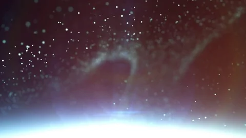 Flowing particles loops with beautiful light effects. Stock Footage 76991586