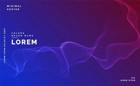 Flowing particles on vibrant background Stock Illustration