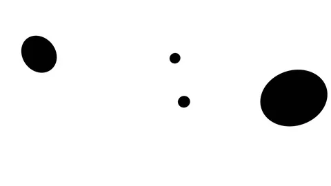 Flowing pattern of abstract graphic silhouettes. Smooth sphere objects movement. Stock Footage 127653344