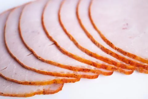 Flowing pattern of poultry slices with gentle illumination. Graceful fansha.. 写真素材