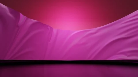 Flowing pink cloth background, 3d rendering Stock Footage 260827765