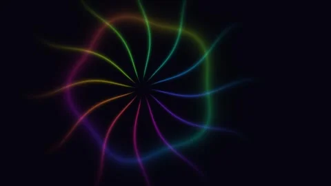 Flowing Rainbow Color Ribbons Background  Colorful Stock Footage 341586149