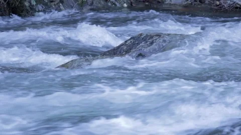 Flowing Rapid River Water Stock Footage 100955504