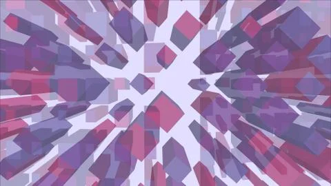 Flowing rectangles - futuristic vector background in 3d style Stock Illustration