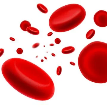 Flowing Red Blood Cell Stock Illustration