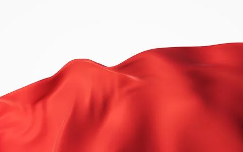 Flowing red cloth background, 3d rendering. Stock Illustration