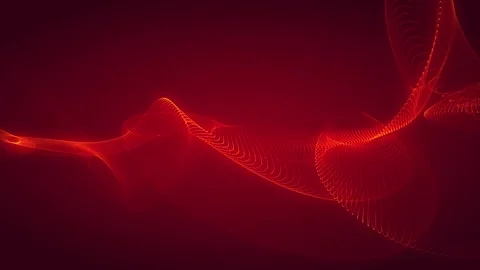 Flowing red digital waves. Stock Footage 341782225